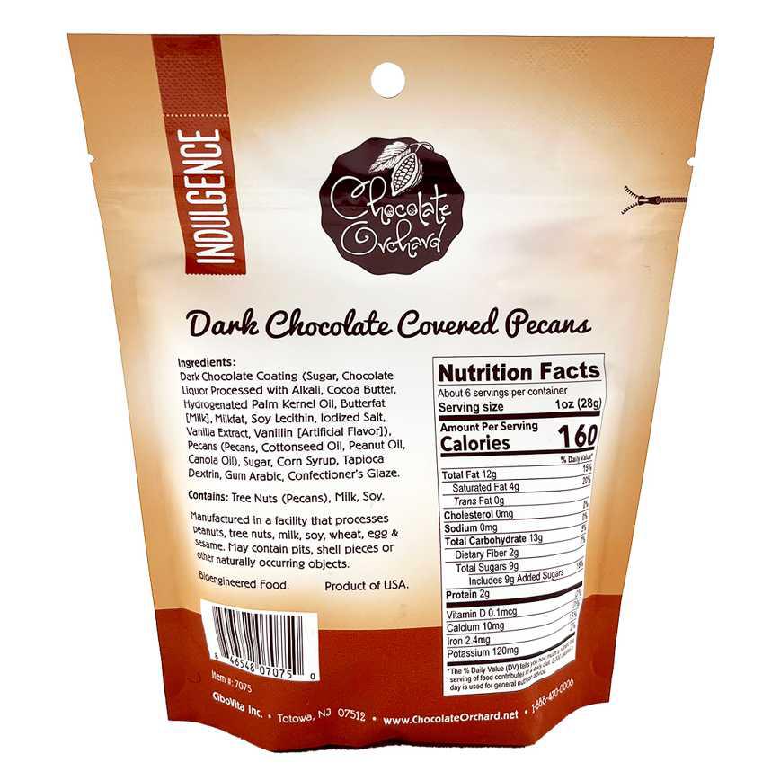 Chocolate Orchard Dark Chocolate Covered Pecans 6 oz. - Image 2
