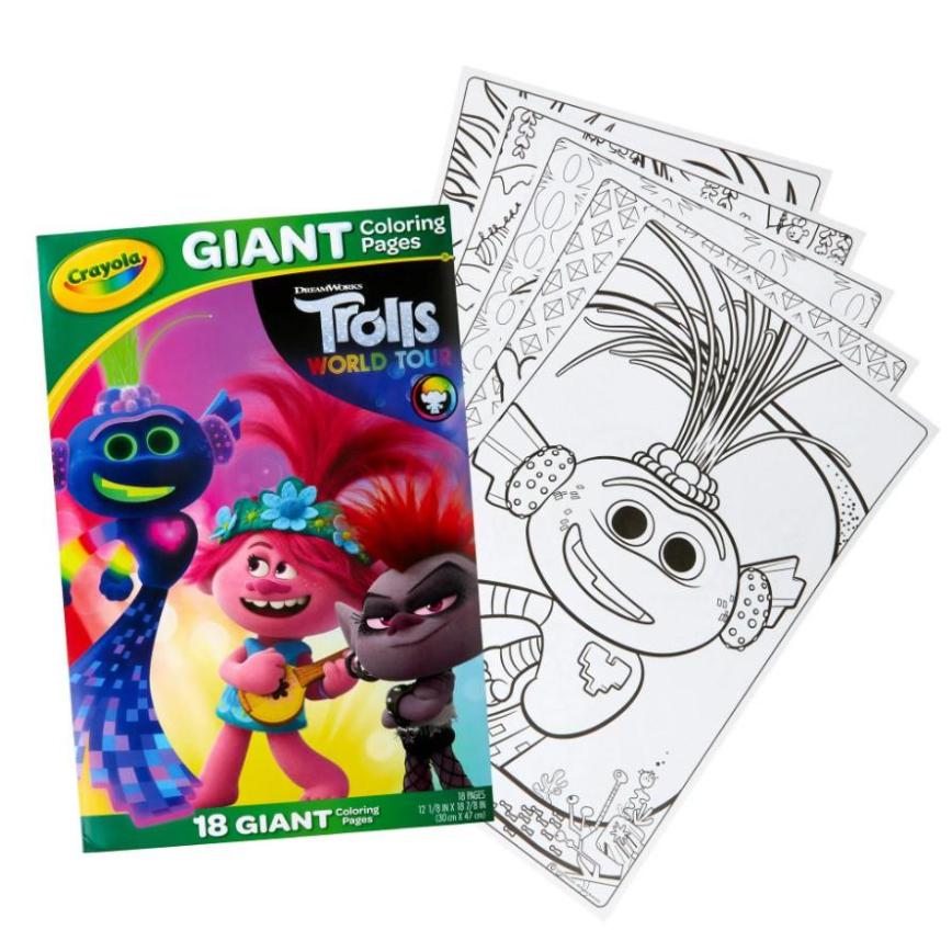 Crayola Trolls World Tour Giant Coloring Pages 12 1/8" x 18 7/8"